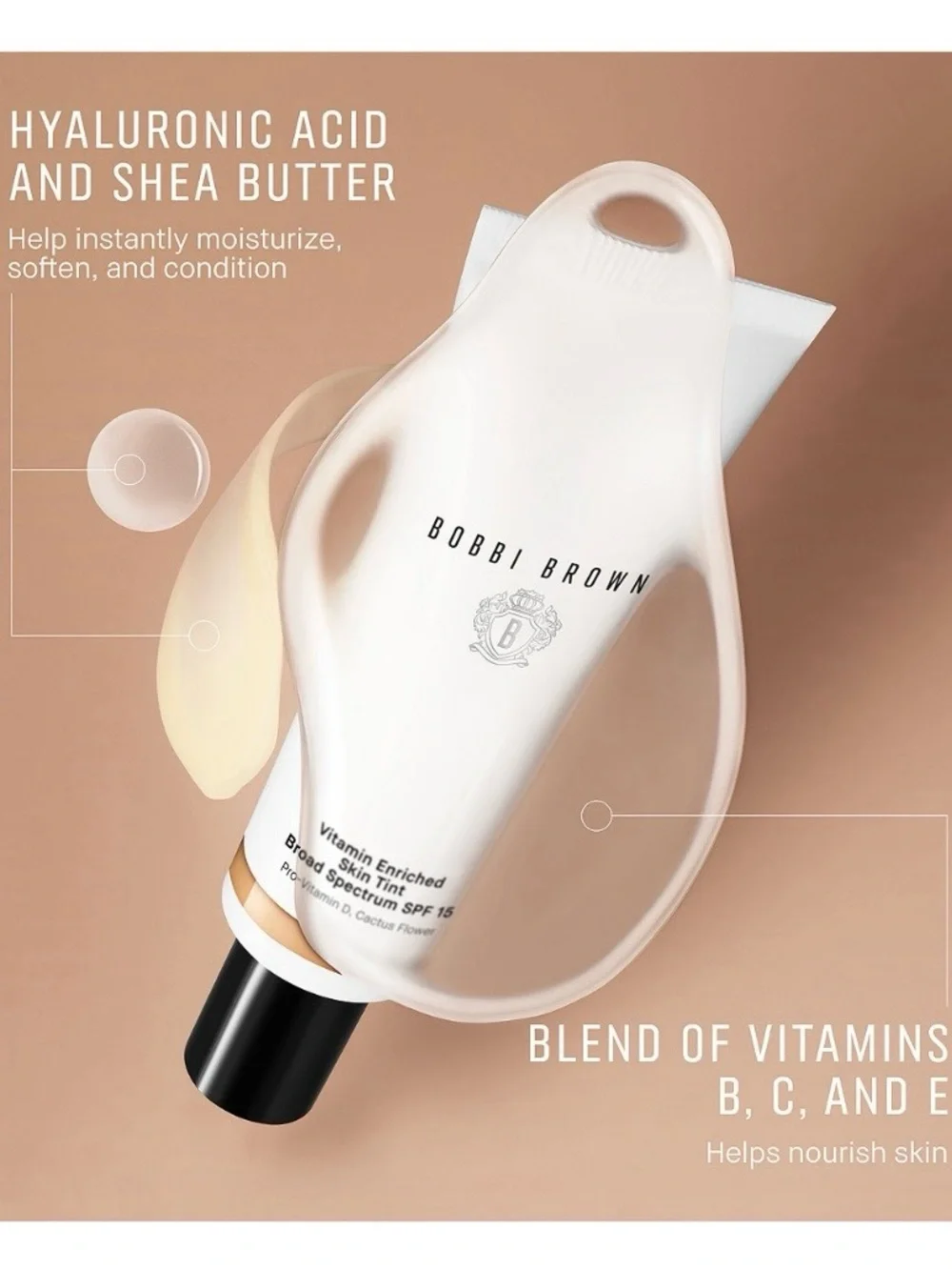 Bobbi Brown Vitamin Enriched Skin Tiny Broad Spectrum SPF 15, Golden 1, NEW NIP